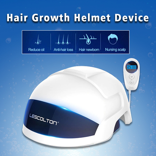 Results of the latest laser hair helmet in hair growth treatment.
